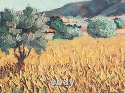 Original French Oil Painting Landscape Signed Leo Legler Vintage