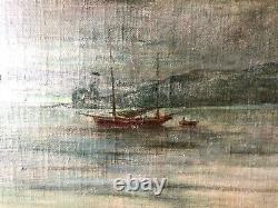 Original Oil Painting Canvas on Board Signed Artist Seascape