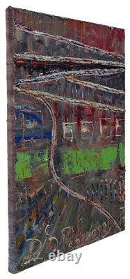 Original Oil Painting? Vintage? Impressionist? Art? Realism? Signed Abstract Highway