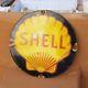 Original Old Vintage Rare Shell Oil Ad Porcelain Enamel Sign Board Collectible