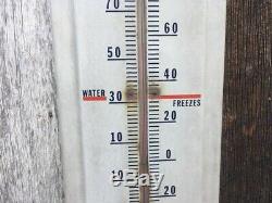 Original Prestone Anti-Freeze Vintage Thermometer Sign Gas Oil Auto Porcelain