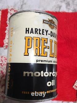 Original Vintage Metal Harley Davidson Pre-Luxe Motorcycle Oil CAN Dirty