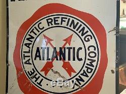 Original Vintage SSP 52x35 Atlantic Motor Oil Display Sign No Reserve