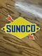 Original Vintage Sunoco Motor Oil Porcelain Sign