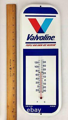 Original Vintage Valvoline Motor Oil Gas Station Metal Thermometer Sign V-1380