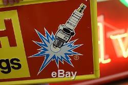 Original vintage tin sign Embossed Metal Sign Bosch Gas Oil Auto Spark Plugs
