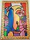 Pablo Picasso, Oil Painting On Canvas, Signed And With Hand Carved Wood Frame