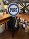 Pure Oil Sign Wooden On 42 Inch Stand From Gas Station Vintage Advertising