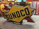 Rare Original Vintage Sunoco Lighted Pole Sign Gas Oil Shop Car Parts Old Garage