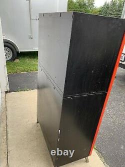 RARE Vintage 2 piece FORD MOTORCRAFT Parts Cabinet from Dealer Gas & Oil sign