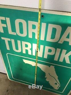 RARE Vintage Floridas Turnpike Road Street State Highway Sign Florida Gas Oil