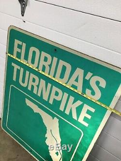 RARE Vintage Floridas Turnpike Road Street State Highway Sign Florida Gas Oil