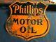 Rare Vintage Original Phillips Motor Oil 66 Sign Porcelain Old Gas Advertising