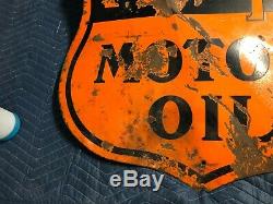 RARE Vintage ORIGINAL PHILLIPS MOTOR OIL 66 Sign PORCELAIN OLD Gas Advertising