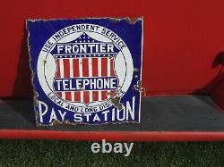 REAL! Vintage porcelain TELEPHONE advertising Flange sign. BUY IT NOWithGOOD OFFER