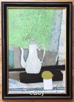 RENE GENIS French Artist Original Signed Vintage Mid Century Oil Painting LISTED