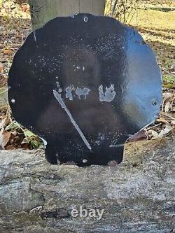 Rare 1950's Vintage Super Shell Gasoline Porcelain Sign