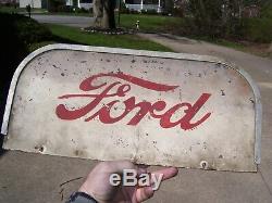 Rare Vintage 1950's Ford Motor company Oil gas original old Sign service parts