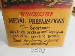 Rare Vintage Winchester Firearms Gun Oil/grease Cardboard Display Sign