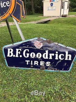 Rare vintage1930's BF Goodrich Tires Sign Gas Oil Service Station PORCELAIN