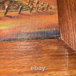 Restored & Framed Vintage Oil Painting Farm Barn Signed George W St. Georges