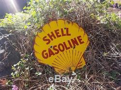 Shell motor oils vintage pump plate lubester steel porcelain gas station sign
