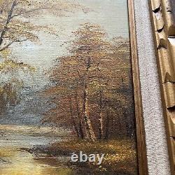 Signed Phillip Cantrell Vintage Oil Painting Landscape scenery. Authentic