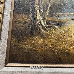 Signed Phillip Cantrell Vintage Oil Painting Landscape scenery. Authentic