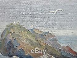 Small Vintage Ogunquit, Maine Impressionist Oil Seascape Painting, Signed
