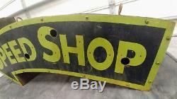 Speed Shop neon sign can painted not porcelain vintage gas oil
