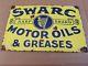 Swarc Harp Brand Motor Oil Grease Porcelain Sign Gas Station Vintage Decor Farm