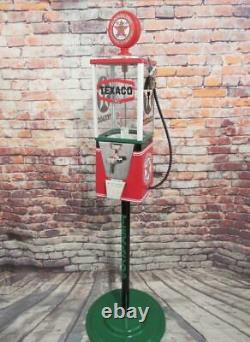 TEXACO PETROLEUM vintage candy machine gumball machine with metal stand