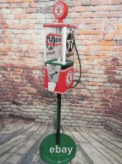 TEXACO PETROLEUM vintage candy machine gumball machine with metal stand