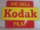 Vintage 1960's We Sell Kodak Film Camera Gas Oil 24 Metal Signnice