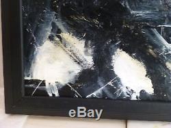 VINTAGE ABSTRACT EXPRESSIONIST ACTION PAINTING MID CENTURY MODERN Signed #2