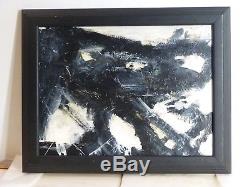 VINTAGE ABSTRACT EXPRESSIONIST ACTION PAINTING MID CENTURY MODERN Signed #2