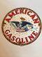 Vintage American Gasoline Porcelain Advertising Sign Oil Gas Pump Auto