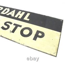 VINTAGE BARDAHL TRUCK STOP GAS OIL SIGN PAINTED With REFLECTIVES HEAVY 30x9 NOS