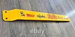 VINTAGE Be TRULY Refreshed PEPSI-COLA GAS OIL SODA POP OVERHEAD PORCELAIN SIGN