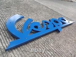 VINTAGE Design VESPA SCOOTER NO PORCELAIN SIGN SALES AND SERVICE STATION