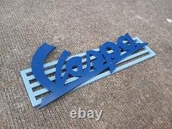 VINTAGE Design VESPA SCOOTER NO PORCELAIN SIGN SALES AND SERVICE STATION