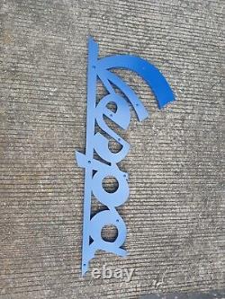 VINTAGE Design VESPA SCOOTER NO PORCELAIN SIGN SALES AND SERVICE STATION