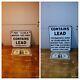 Vintage Gas Pump Porcelain Sign Contains Lead Gas Oil Station Lot Of 2