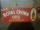 Vintage Metal Embossed Royal Crown Cola Rc Advertising Sign Gas Station Oil