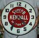 Vintage Pam Kendall Superb Motor Oil Advertising Lighted Clock Sign 1950's