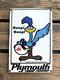 Vintage Plymouth Road Runner 12x8 Racing Gasoline Porcelain Gas Motor Oil Sign