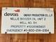 Vintage Porcelain Oil Field Sign Devon Energy