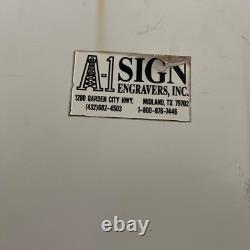 VINTAGE Porcelain OIL FIELD Sign Devon Energy