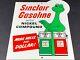 Vintage Sinclair Gasoline With Dino & Gas Pumps 12 Baked Metal Gasoline Oil Sign