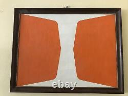 VTG ABSTRACT Original Oil PAINTING Geometric Color Field Hard Edge Signed 1972